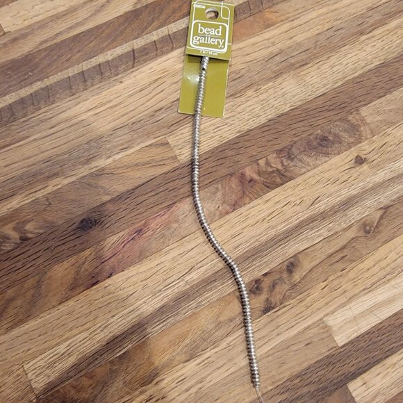 7Inch/18CM Silver Plated Small Rondelle Beads Halcraft Bead Gallery #82622 - Picture 7 of 8